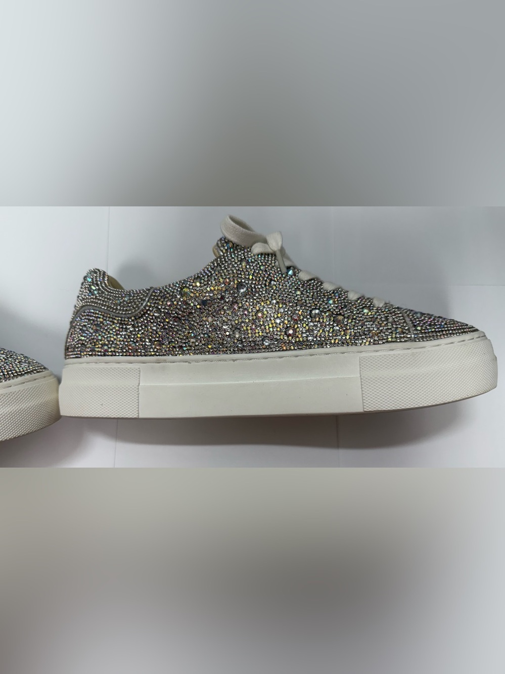 Betsey Johnson SB-SIDNY Rhinestone Sneakers Women’s 9 Crystal Bling Shoes - Picture 9 of 16
